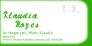 klaudia mozes business card