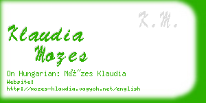 klaudia mozes business card